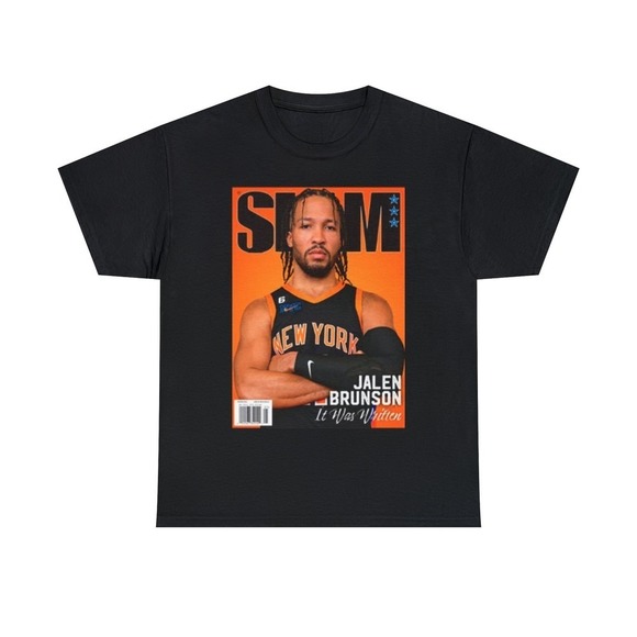 Jalen Brunson New York Knicks Nba Slam Cover Tee Shirt Nba Unisex Tee - Picture 1 of 4